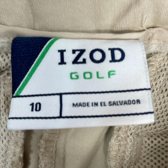 Izod Golf Stretch Shorts Bundle of Two Pairs Navy and Tan Size 10 - Picture 14 of 16
